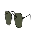 Ray-Ban Rb3857 Frank Square Sunglasses, Black/G-15 Green, 51 mm