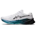 ASICS Men's NOVABLAST 3 Platinum Running Shoes, 14, White/Pure Silver
