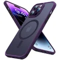 TORRAS Magnetic Guardian iPhone 14 Pro Max Case [Military Grade] [MagSafe Compatible] Slim Translucent 6.7" - Deep Purple