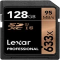 Lexar Professional 633x 128GB SDXC UHS-I/U3 Card (Up to 95MB/s Read) w/Image Rescue 5 Software - LSD128CBNL633