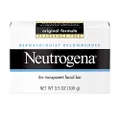 Neutrogena Original Fragrance-Free Facial Cleansing Bar with Glycerin, Pure & Transparent Gentle Face Wash Bar Soap, Free of Harsh Detergents, Dyes & Hardeners, 3.5 oz (Pack of 10)