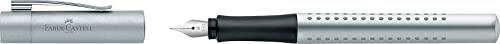 Faber-Castell DS140905 Grip 2011 Fountain Pen with Broad Nib, Silver