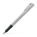 Faber-Castell DS140906 Grip 2011 Fountain Pen with Fine Nib, Silver