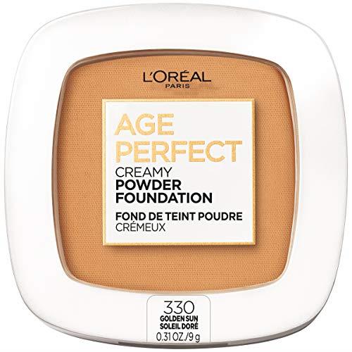L'Oreal Paris Age Perfect Creamy Powder Foundation Compact, 330 Golden Sun, 0.31 Ounce