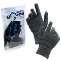 GliderGloves Copper Infused Touch Screen Gloves - Entire Surface Compatible with iPhones, Androids, Ipads, Tablets & More - Anti Slip Palm for Driving & Phone Grip (Winter-Black, XL)