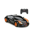 Rastar (Black) - RC Car 1:24 Bugatti Veyron 16.4 Grand Sport Vitesse Radio Remote Control Racing Toy Car Model Vehicle, Black/Orange