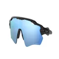 Oakley Men's OO9208 Radar EV Path Shield Sunglasses, Matte Black/Prizm Deep H2O Polarized, 38 mm