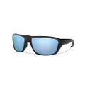 Oakley Men's OO9416 Split Shot Rectangular Sunglasses, Matte Black/Prizm Deep H2O Polarized, 64 mm