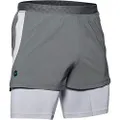 Under Armour Rush Run 2-in-1 Short - Men's Pitch Gray/Mod Gray/Reflective, S