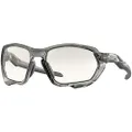 Oakley Men's Oo9019a Plazma Low Bridge Fit Rectangular Sunglasses, Grey Ink/Photochromic, 59 mm