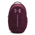 Under Armour unisex-adult Hustle 5.0 Backpack , (602) Dark Maroon / Green Screen / Misty Purple , One Size Fits All