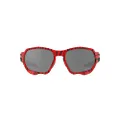 Oakley Men's Oo9019 Plazma Rectangular Sunglasses, Red Tiger/Prizm Black, 59 mm