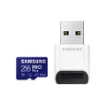 SAMSUNG PRO Plus + Reader 256GB microSDXC Up to 160MB/s UHS-I, U3, A2, V30, Full HD & 4K UHD Memory Card for Android Smartphones, Tablets, Go Pro and DJI Drone (MB-MD256KB/AM)