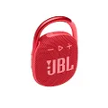JBL Clip 4 - Portable Mini Bluetooth Speaker, big audio and punchy bass, integrated carabiner, IP67 waterproof and dustproof, 10 hours of playtime, for home, outdoor and travel - (Red)