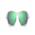 Oakley Men's Oo9019 Plazma Rectangular Sunglasses, Matte Clear/Prizm Road Jade, 59 mm