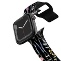 CASETiFY Impact Watch Band [Premium Soft Flexible Material] Compatible with Apple Watch Series 8-1, SE - 38/40/41mm - The meadows/petit floral on black - Black