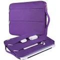 V Voova Laptop Sleeve Carrying Case 15 15.6 Inch for Women,Slim Computer Cover Bag with Handle Compatible with MacBook Pro 15/16, Dell xps 15,15-16 Inch HP Asus Acer Lenovo Laptop, Purple