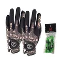 Zero Friction Men's Synthetic Left Hand Golf Glove (2 Pack), Universal Fit Night Camo, One Size