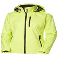 Helly-Hansen Women's Standard Crew Hooded Jacket, 379 Sunny Lime, X-Large