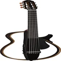 Yamaha SLG200N TBL Nylon String Silent Guitar with Hard Gig Bag, Translucent Black