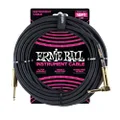 Ernie Ball Braided Instrument Cable, Straight/Angle, 10ft, Black (P06081)
