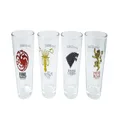 Game of Thrones Collectible Pint Glass Set - Stark, Targaryen, Lannister, Greyjoy - Premium Quality - 16 oz. Capacity - Perfect for Beer