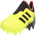 adidas Unisex-Adult Copa Sense.3 Firm Ground Soccer Shoe, Team Solar Yellow/Black/Solar Red (Laceless), 6 Women/6 Men