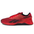 Reebok Unisex-Adult Nano X3 Sneaker, Vector Red/Black, 10.5 Women/9 Men