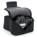 USA Gear DSLR Camera Case/SLR Camera Sleeve (Black) with Neoprene Protection