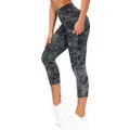 THE GYM PEOPLE Thick High Waist Yoga Pants with Pockets, Tummy Control Workout Running Yoga Leggings for Women (Small, Z- Capris GrayMarble)