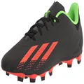 adidas Unisex X Speedportal.4 Flexible Ground Soccer Shoe, Black/Solar Red/Solar Green, 5 US Men