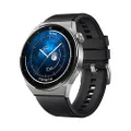 Huawei Watch GT 3 Pro 46 mm GPS + Bluetooth Smartwatch (Black Silicone) - International Version