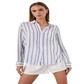 Rails Women's Charli Shirt, Villa Stripe, Large
