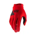 100% RIDECAMP Men's Motocross & Mountain Biking Gloves - Lightweight MTB & Dirt Bike Riding Protective Gear ( - RED)