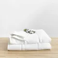 Baloo Soft 25lb Weighted Blanket, Heavy Cotton Quilted Blanket from in Pebble White Color, 80x87 inches