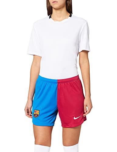 Nike Unisex Fc Barcelona, 2021/22 Season, Game Equipment, Shorts Home Shorts, Soar/Noble Red/Ivory Pale, L
