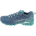 La Sportiva Bushido II Woman GTX, Women's Trail Running Shoes, Atlantic Aquarelle, 4 UK