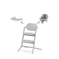 CYBEX LEMO 2 High Chair System, Grows with Child up to 209 lbs, One-Hand Height and Depth Adjustment, Anti-Tip Wheels Safety Feature - Suede Grey