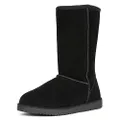 DREAM PAIRS Women's Shorty_high Black Mid Calf Winter Snow Boots Size 8 M US