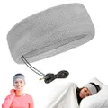 Fleece Sleep Headphones - Over Ear Headphones from CozyPhones | Ultra Thin Earphones for Side Sleepers, Meditation, Running, Laptop, and Phone - Gray