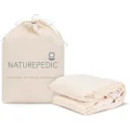 Naturepedic Organic Waterproof Mattress Protector Pad, Fitted Stretch Knit Mattress Cover for 9"-16" Depth, Full