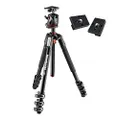 Manfrotto MK190XPRO4-BHQ2 Aluminum Tripod with XPRO Ball Head and 200PL QR Plate Bundled with Two ZAYKiR Quick Release Plates