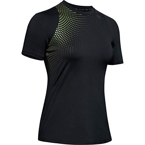 Under Armour Women's UA Rush Short Sleeve Hex Ombre Graphic Black