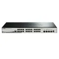 D-Link Fast Ethernet Switch, 24 28 Port Managed Gigabit SmartPro Stackable w/ 4 10GbE SFP+ Ports (DGS-1510-28X), Black
