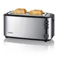 Severin Automatic Long Slot Toaster 4 Slice Brushed Stainless Steel