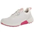 ECCO Women's Biom Hybrid 4 Gore-tex Waterproof Golf Shoe, White/Silver Pink, 9-9.5