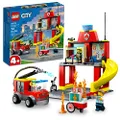 LEGO City Fire Station and Fire Truck 60375 Building Toy Set for Preschool Kids, Boys, and Girls Ages 4+ (153 Pieces)