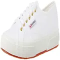 Superga Unisex 2750 Cotu Classic Sneaker, White (White/Gold A15), 9 Women/7.5 Men