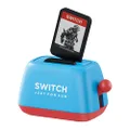 Hagibis Switch Game Case Holder Compatible with Nintendo Switch Games Cards, Cute Portable Toaster Strorage Holder Storage 2 Switch Game Cartridge (Red Blue)
