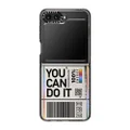 CASETiFY Impact Case for Samsung Galaxy Z Flip 5 - You Can Do It - Clear Black
